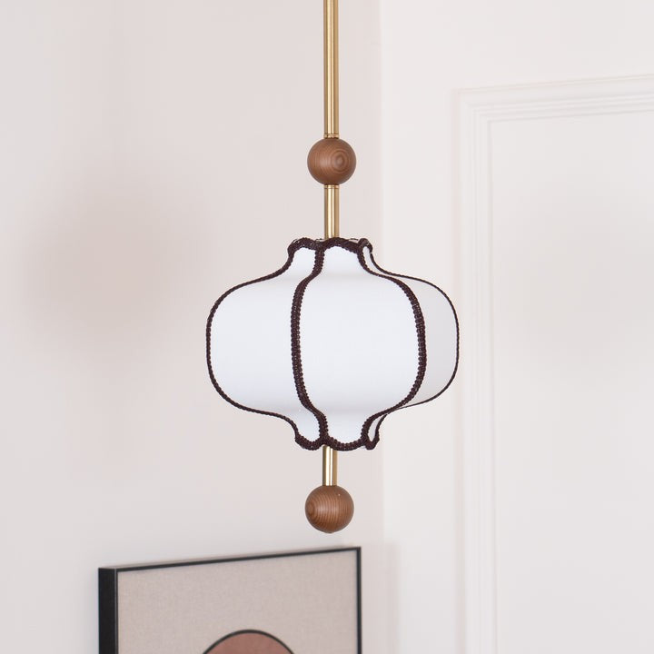 Elegant Fabric Lantern Pendant Light