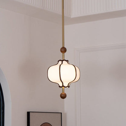 Elegant Fabric Lantern Pendant Light
