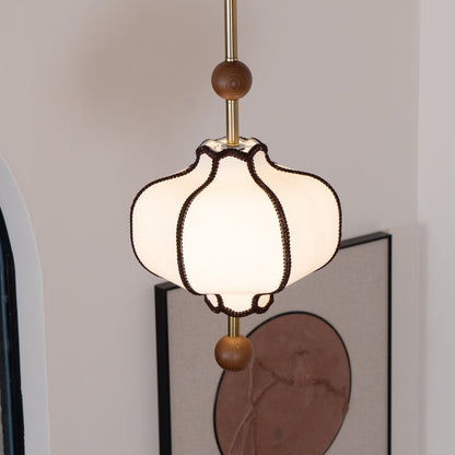 Elegant Fabric Lantern Pendant Light