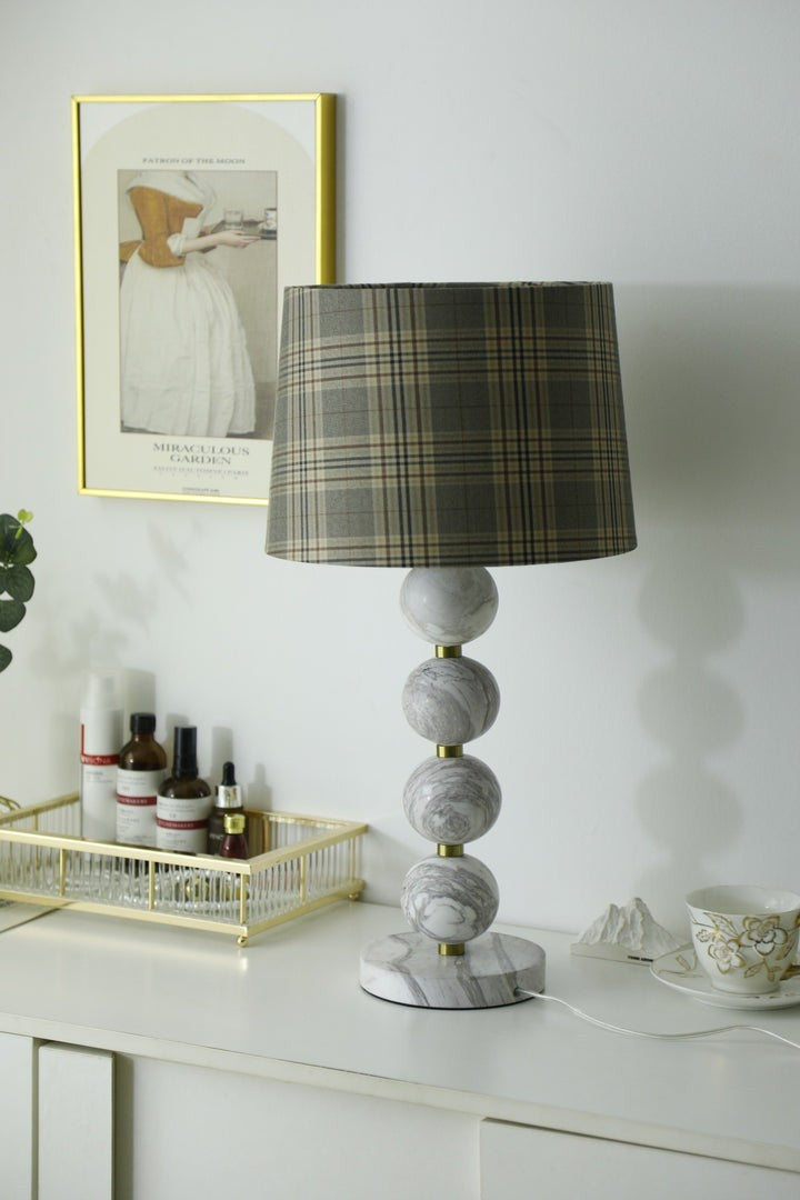Elegant Marble Table Lamp with Gold Accents