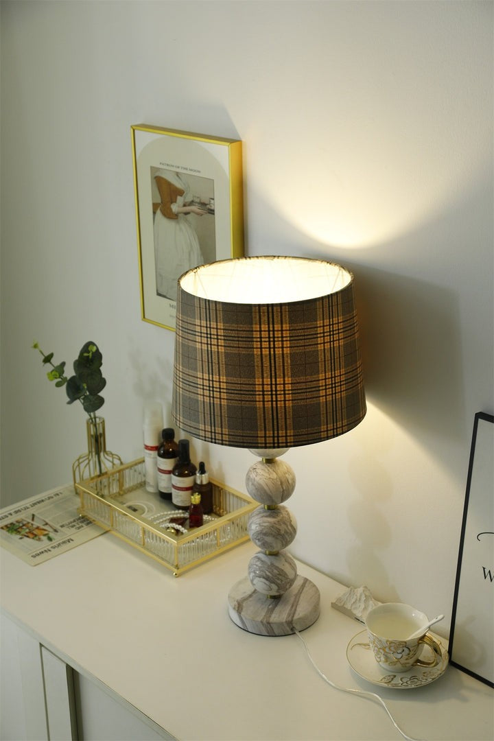Elegant Marble Table Lamp with Gold Accents