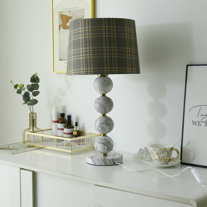 Elegant Marble Table Lamp with Gold Accents