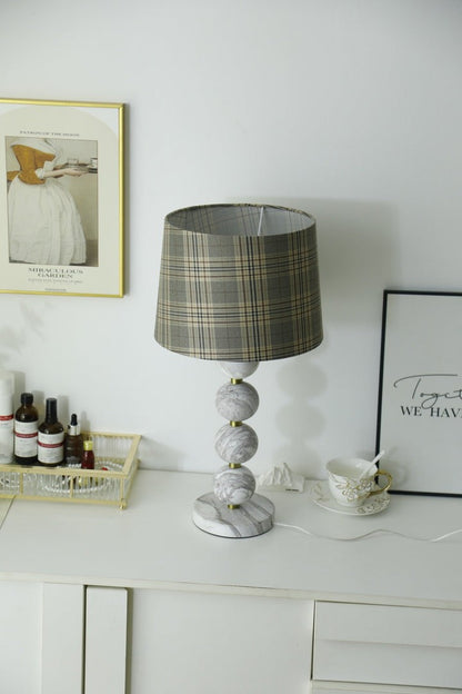 Elegant Marble Table Lamp with Gold Accents