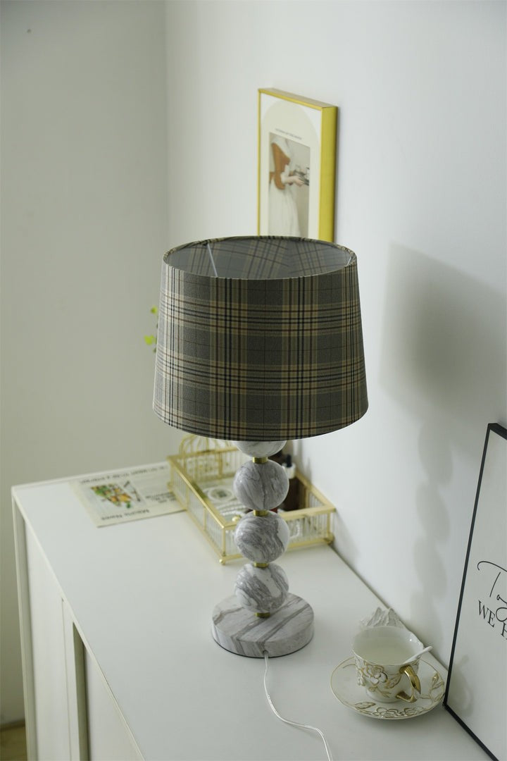 Elegant Marble Table Lamp with Gold Accents