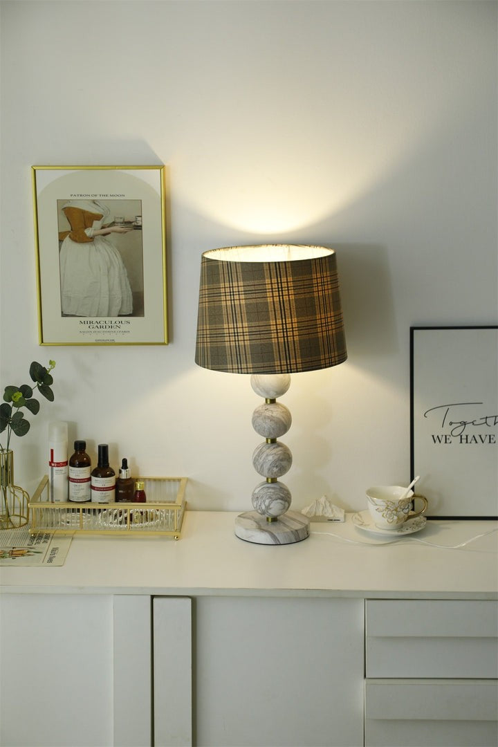 Elegant Marble Table Lamp with Gold Accents