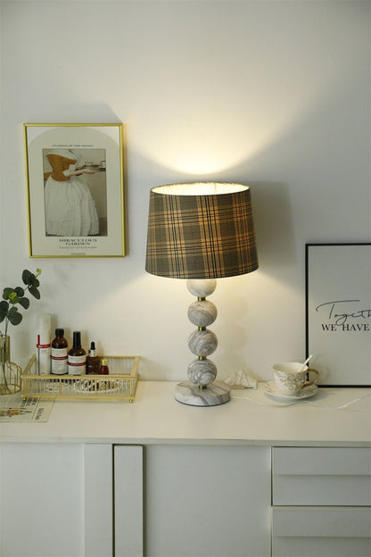 Elegant Marble Table Lamp with Gold Accents