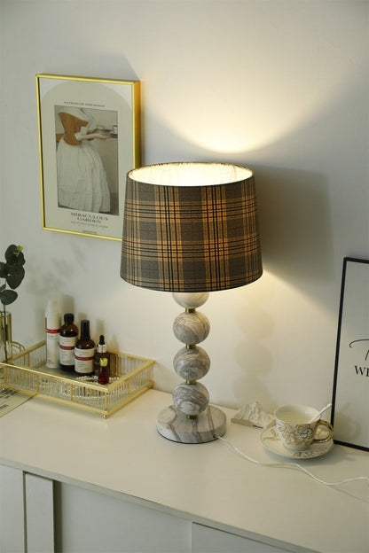 Elegant Marble Table Lamp with Gold Accents