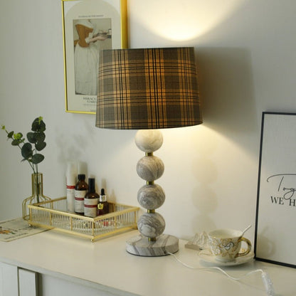 Elegant Marble Table Lamp with Gold Accents