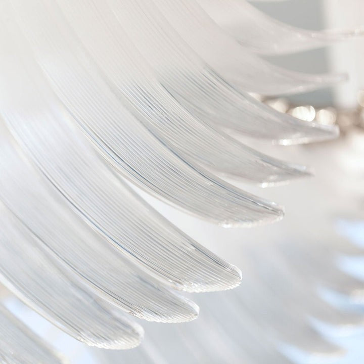 Feathered Glass Wing LED Chandelier