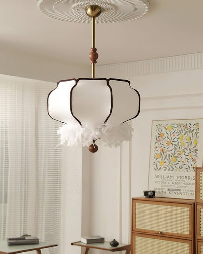 Feathered LED Lantern Pendant Light
