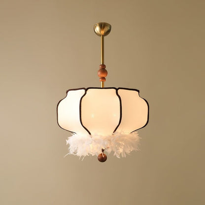 Feathered LED Lantern Pendant Light