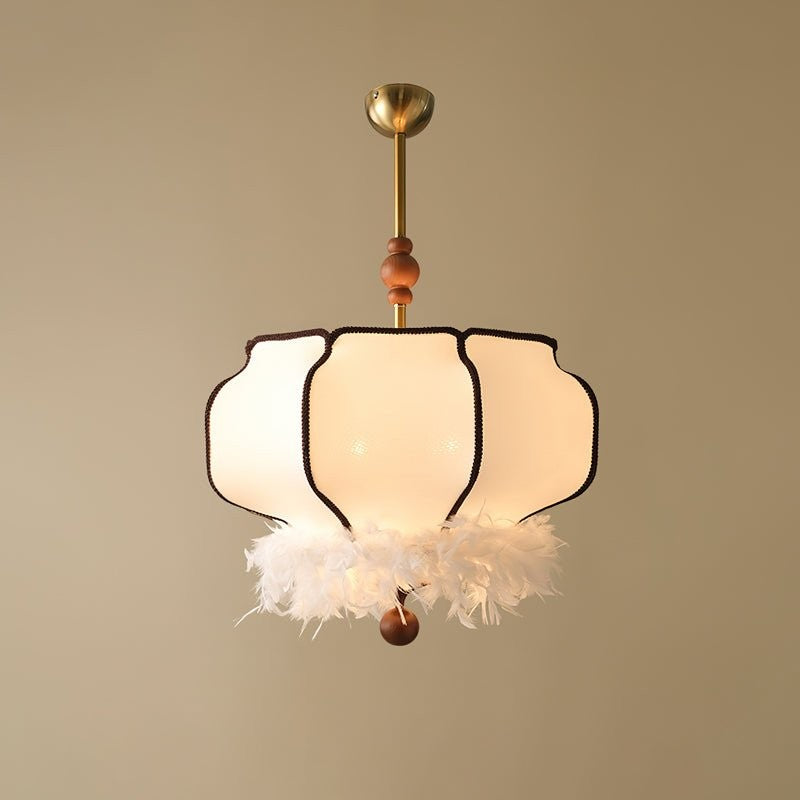 Feathered LED Lantern Pendant Light