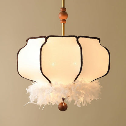 Feathered LED Lantern Pendant Light