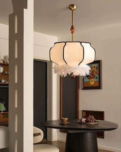 Feathered LED Lantern Pendant Light