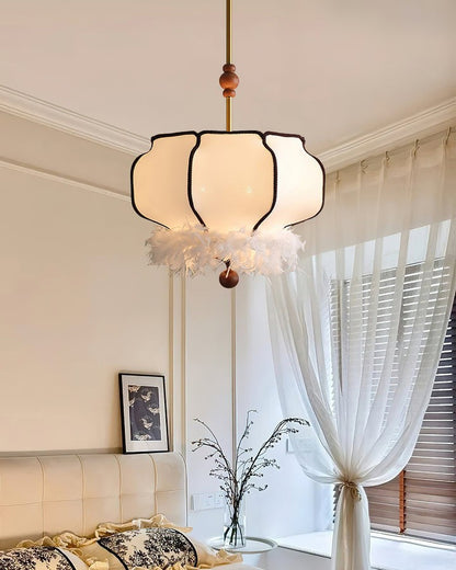 Feathered LED Lantern Pendant Light