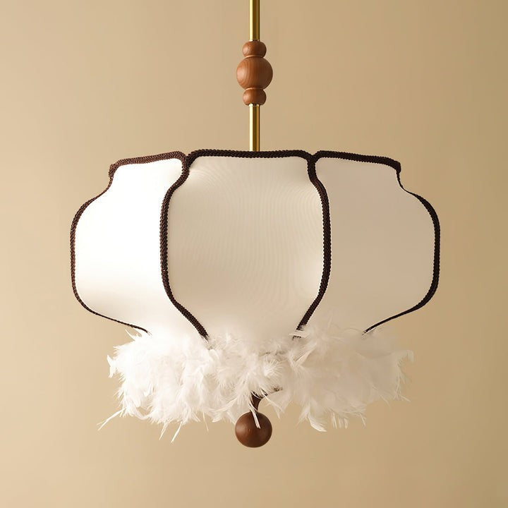 Feathered LED Lantern Pendant Light