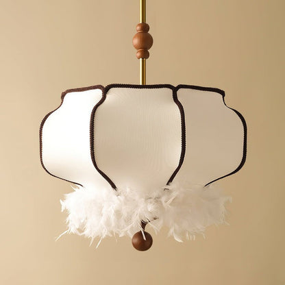 Feathered LED Lantern Pendant Light