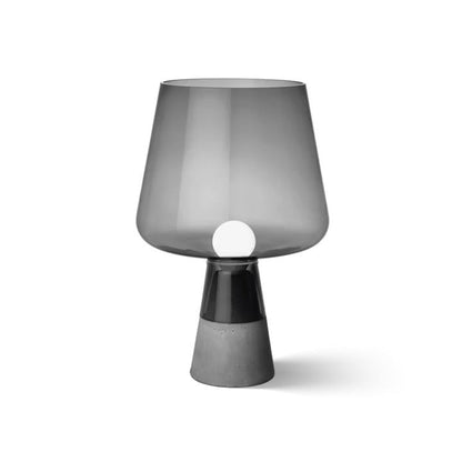 Flame-Inspired Concrete & Glass Table Lamp