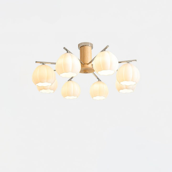 Floral Bud Glass Ceiling Light Fixture