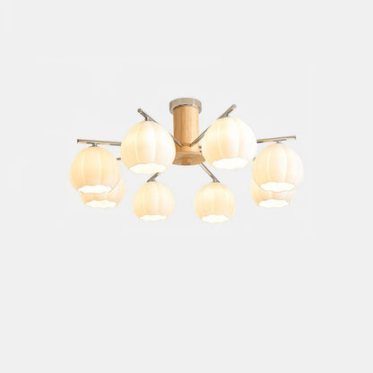 Floral Bud Glass Ceiling Light Fixture