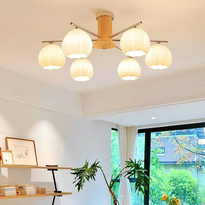Floral Bud Glass Ceiling Light Fixture