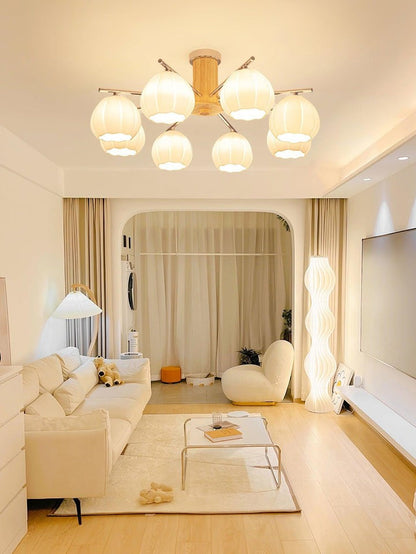 Floral Bud Glass Ceiling Light Fixture