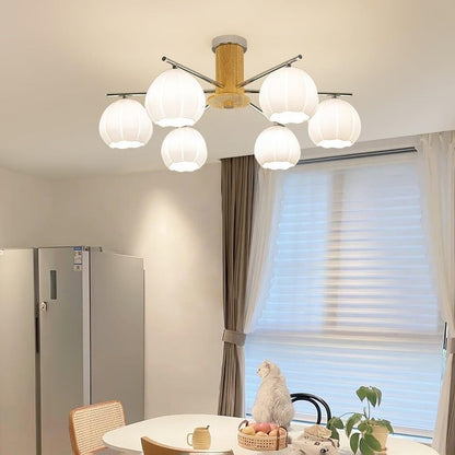 Floral Bud Glass Ceiling Light Fixture