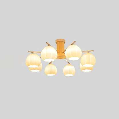 Floral Bud Glass Ceiling Light Fixture