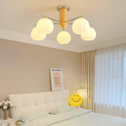 Floral Bud Glass Ceiling Light Fixture