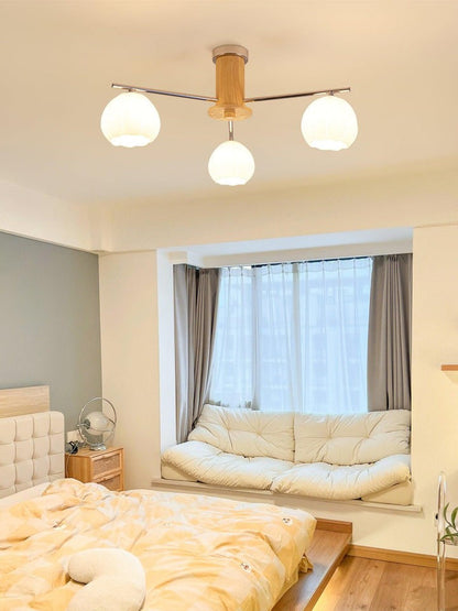 Floral Bud Glass Ceiling Light Fixture