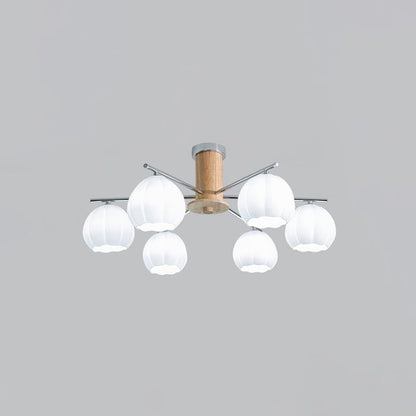 Floral Bud Glass Ceiling Light Fixture