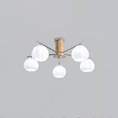 Floral Bud Glass Ceiling Light Fixture