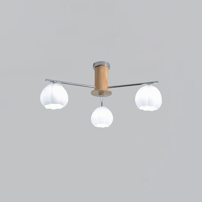 Floral Bud Glass Ceiling Light Fixture