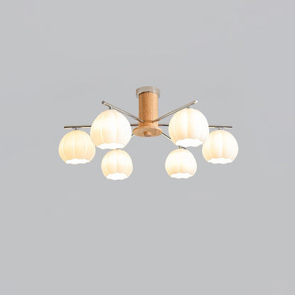 Floral Bud Glass Ceiling Light Fixture