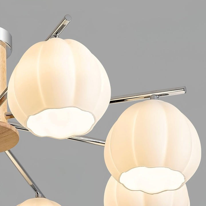 Floral Bud Glass Ceiling Light Fixture