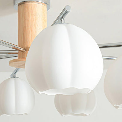 Floral Bud Glass Ceiling Light Fixture