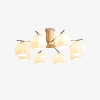 Floral Bud Glass Ceiling Light Fixture