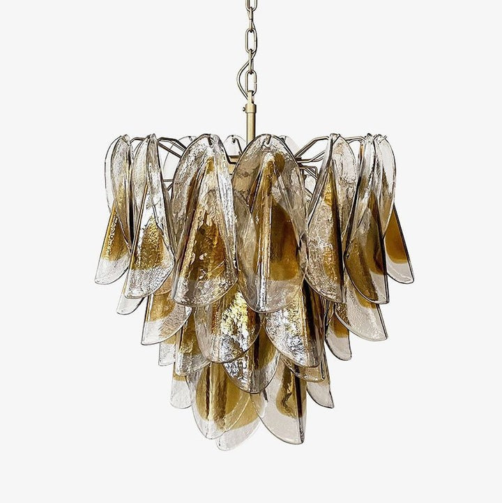 Floral Glass Petal LED Chandelier