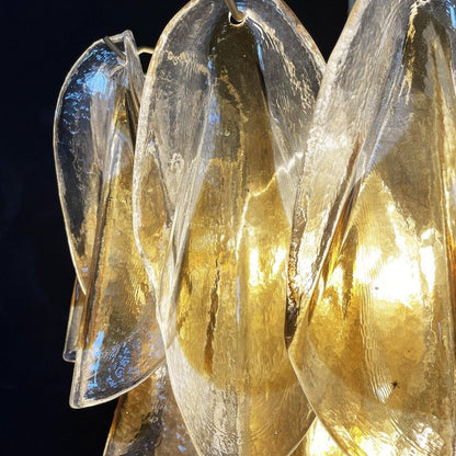 Floral Glass Petal LED Chandelier