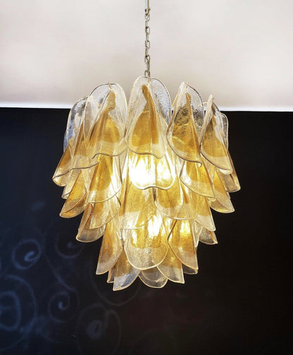 Floral Glass Petal LED Chandelier