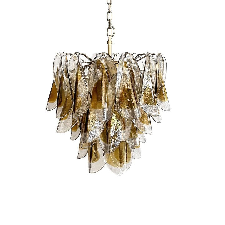 Floral Glass Petal LED Chandelier