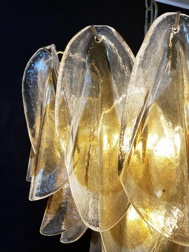 Floral Glass Petal LED Chandelier
