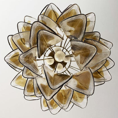 Floral Glass Petal LED Chandelier