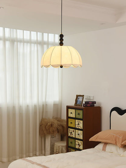 Floral Scalloped Fabric Pendant Ceiling Light