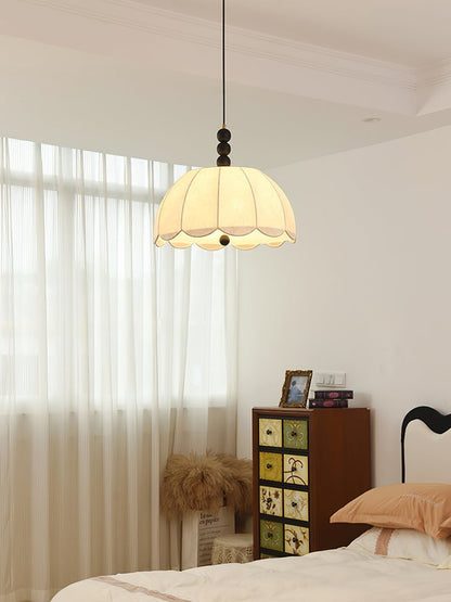 Floral Scalloped Fabric Pendant Ceiling Light