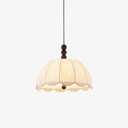 Floral Scalloped Fabric Pendant Ceiling Light