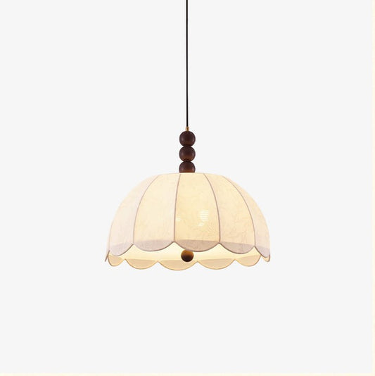 Floral Scalloped Fabric Pendant Ceiling Light