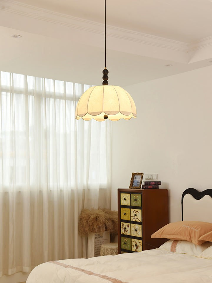 Floral Scalloped Fabric Pendant Ceiling Light