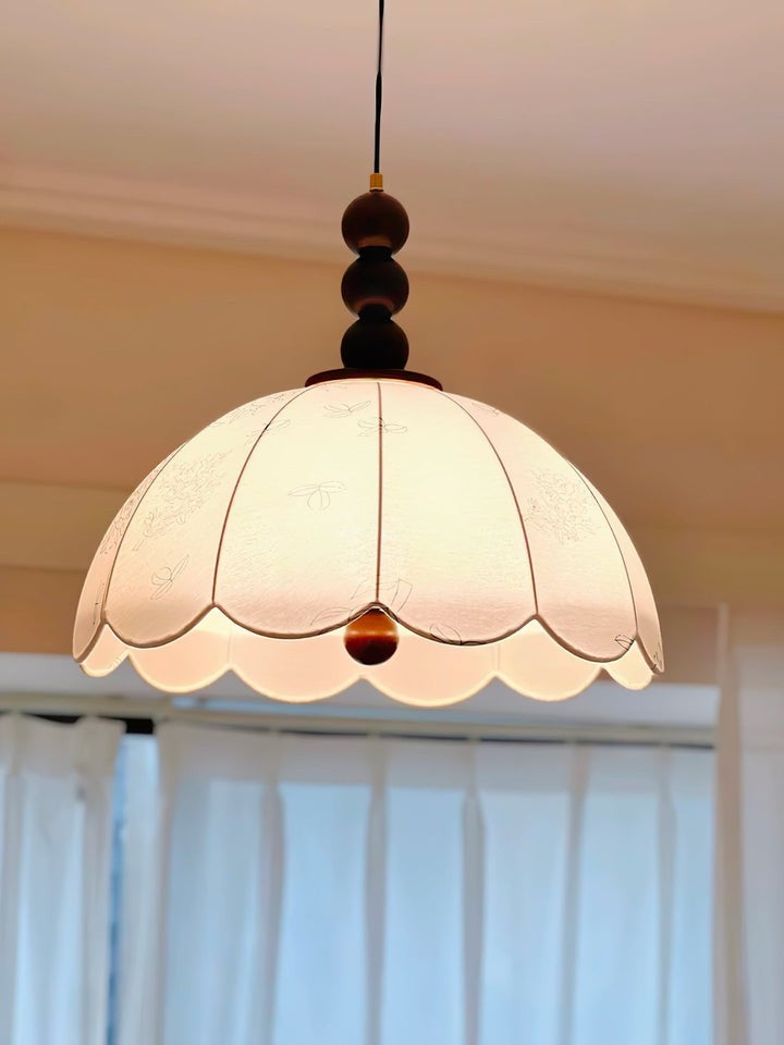 Floral Scalloped Fabric Pendant Ceiling Light
