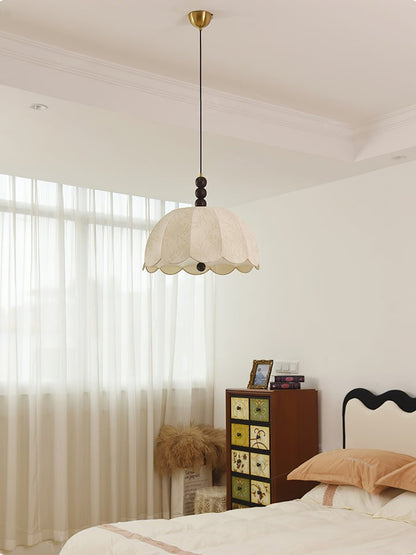 Floral Scalloped Fabric Pendant Ceiling Light